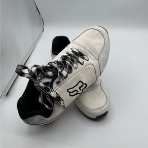 Fox Racing Union Black White Lace Up Shoes Sz 8